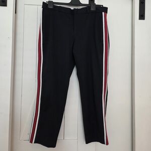 Banana Republic Navy Blue Avery Straight-Fit Side-Stripe Ankle Pant (8S)